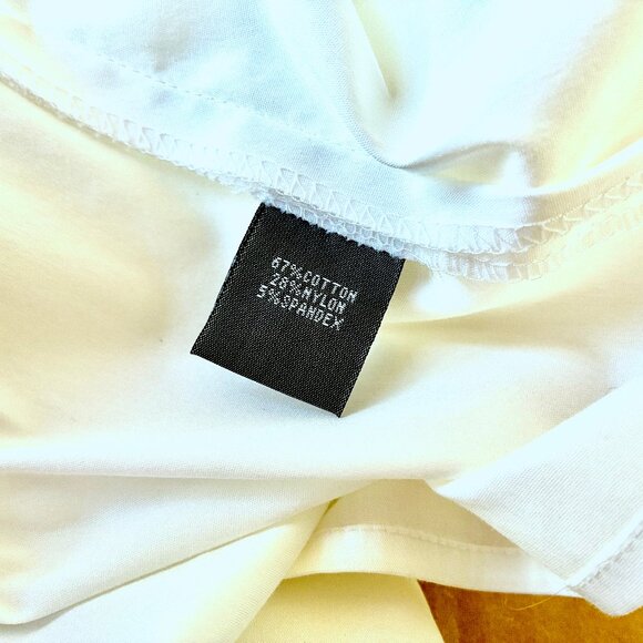 Kenneth Cole Reaction White Top Tie Sash Puffy Sleeve Womens 14 NEW - Picture 12 of 14